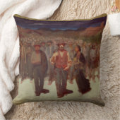 Fiumana (人間の潮) 1895-96年(キャンバスの油) クッション (ブランケット)