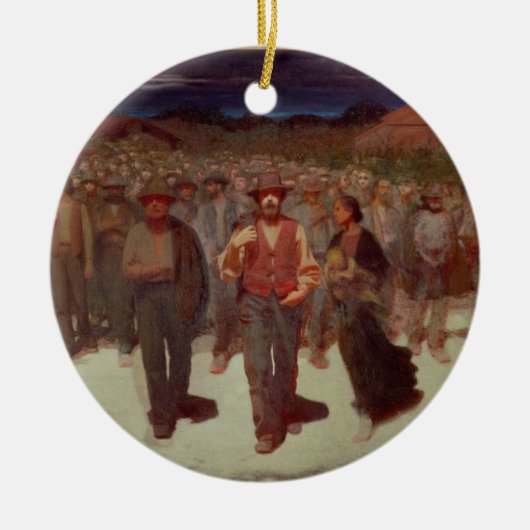 Fiumana (人間の潮) 1895-96年(キャンバスの油) セラミックオーナメント (正面)