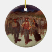 Fiumana (人間の潮) 1895-96年(キャンバスの油) セラミックオーナメント (裏面)