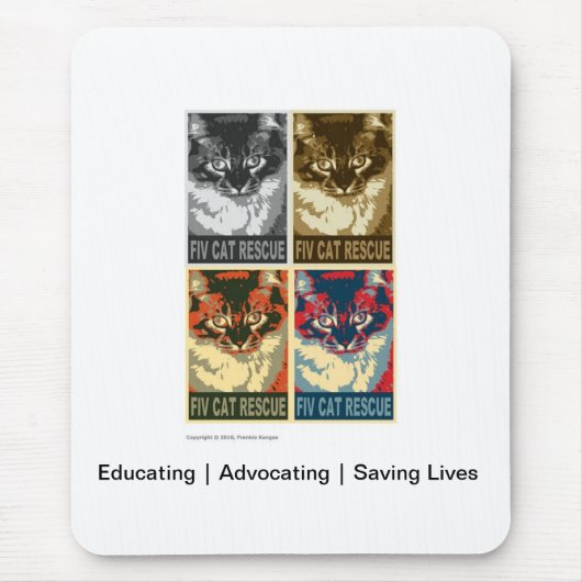 FIV猫の救助 マウスパッド (正面)