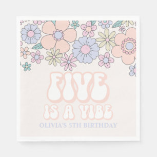 FIVEはヴィベレトロパステルフローラ5th birthday スタンダードランチョンナプキン