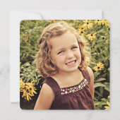 FIVE 5誕生日ボーイガールフォトカード 招待状 (裏面)