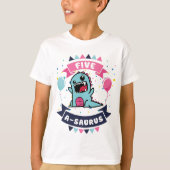 Five-a-Saurusの第5誕生日 Tシャツ (正面)