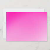 "Five and Fabulous Pink Glitter Birthday Photo 招待状 (裏面)