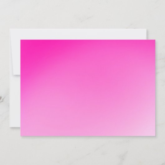 "Five and Fabulous Pink Glitter Birthday Photo 招待状 (裏面)