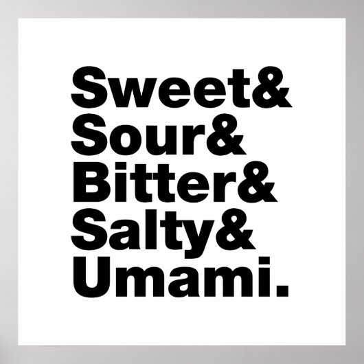 Five Basic Tastes ポスター (正面)