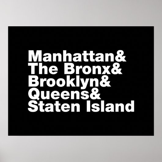 Five Boroughs ~ New York City ポスター (正面)