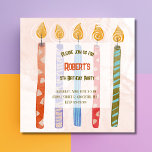 Five Candle Kids 5th Birthday Party招待 招待状<br><div class="desc">かわいい水彩の誕生日の招待状5誕生日。シンプル可愛い。編集可能な名前、住所、年齢。</div>