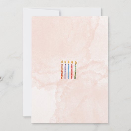 Five Candle Kids 5th Birthday Party招待 招待状 (裏面)