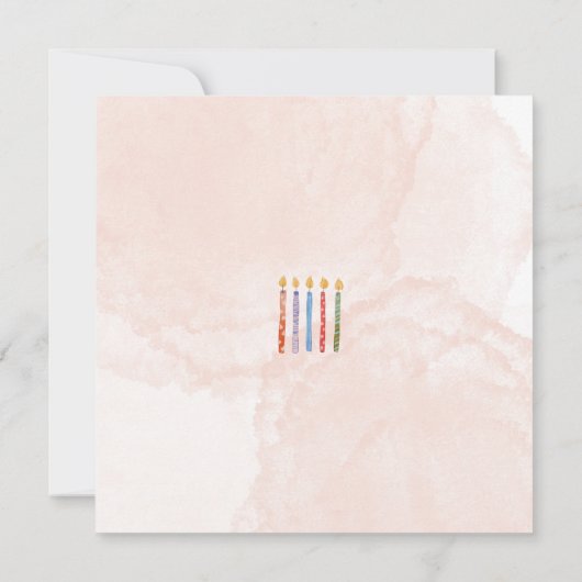 Five Candle Kids 5th Birthday Party招待 招待状 (裏面)