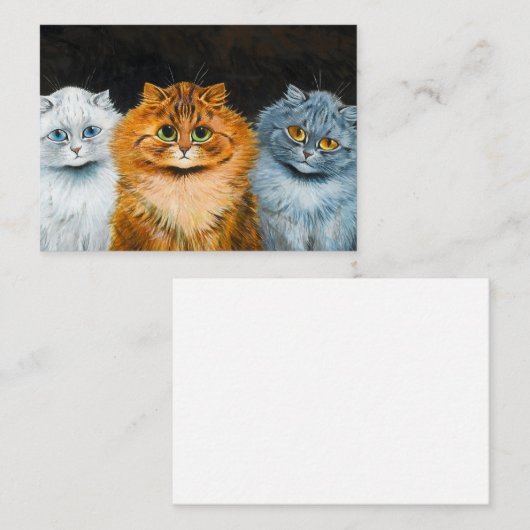 Five Cats by Louis Wain ノートカード (正面/裏面)