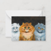 Five Cats by Louis Wain ノートカード (正面)