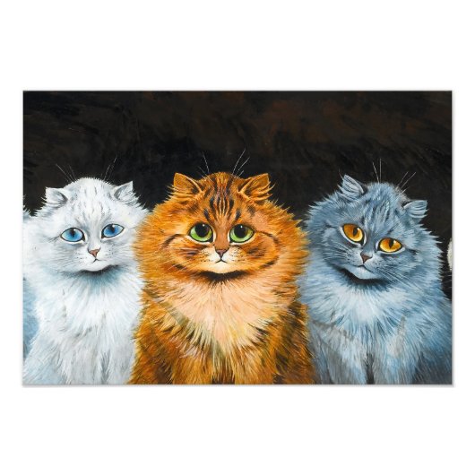 Five Cats by Louis Wain フォトプリント (正面)