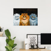 Five Cats by Louis Wain ポスター (ホームオフィス)
