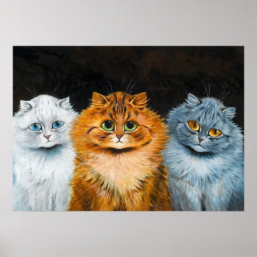 Five Cats by Louis Wain ポスター (正面)