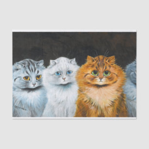 Five Cats by Louis Wain 薄葉紙