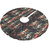 Five festive Christmas nutcrackers  ブラッシュドポリエステルツリースカート (アングル)