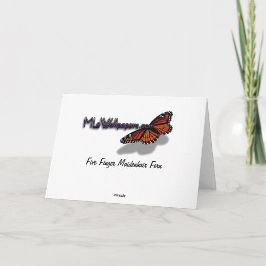 Five Finger Maidenhair Fern カード (裏面)