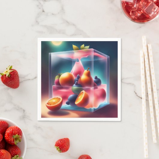 Five Fruits AI art スタンダードカクテルナプキン (インサイチュ)