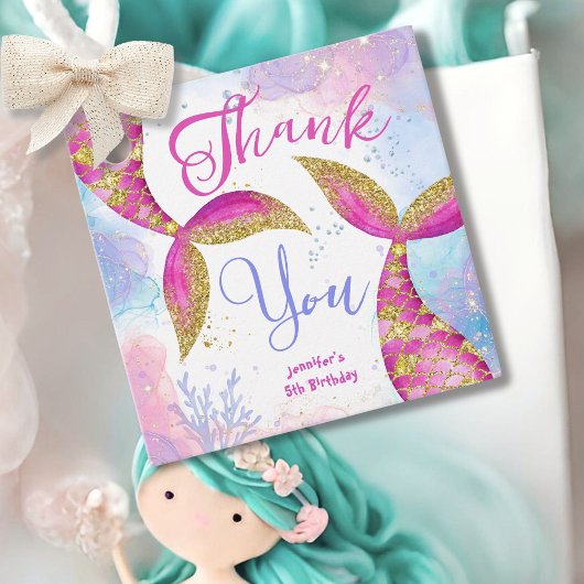 Five Girls Pink Mermaid 5誕生日 フェイバータグ