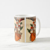 Five Girls With Furry Muffs - Florence Hardy コーヒーマグカップ (正面右)