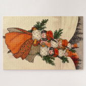 Five Girls With Furry Muffs - Florence Hardy ジグソーパズル (横)