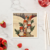 Five Girls With Furry Muffs - Florence Hardy スタンダードカクテルナプキン (インサイチュ)