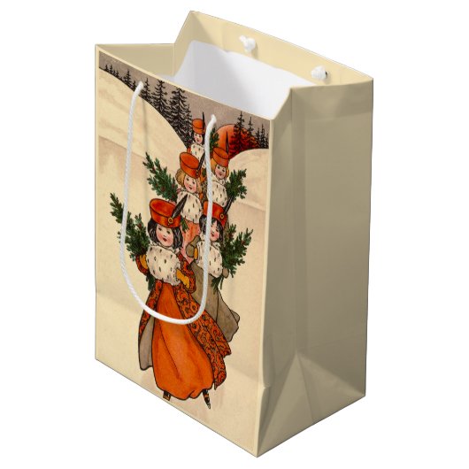 Five Girls With Furry Muffs - Florence Hardy ミディアムペーパーバッグ (正面アングル)