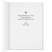 Five HORSE Photo Birthday Collage Birthday Card (内側 (右))