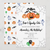 Five is a Spooky Vibe 5歳の誕生日パーティーの招待状 招待状 (正面/裏面)