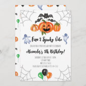Five is a Spooky Vibe 5th Birthday Invitation 招待状 (正面/裏面)