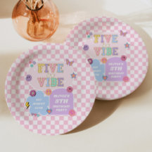 Five Is A Vibe プレッピーパッチ 5歳の誕生日パーティー