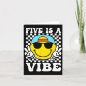 Five Is A Vibe 5th Birthday Groovy Boys Girls 5 Ye カード (正面)