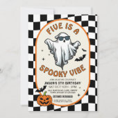 Five is a Vibe Ghosts Bats Halloween Party  招待状 (正面)