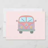 Five Is A Vibe Groovyレトロデイジー誕生日写真 招待状 (裏面)