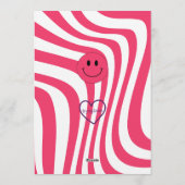 Five is a Vibe, pink retro 5th Birthday 招待状 (裏面)