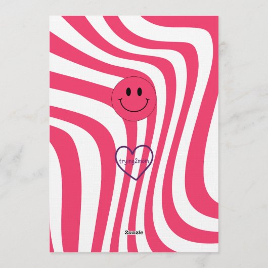 Five is a Vibe, pink retro 5th Birthday 招待状 (裏面)