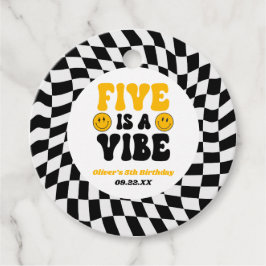 Five Is A Vibe Retro Fifth 5th Birthday Party フェイバータグ