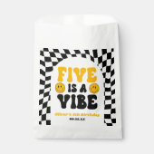 Five Is A Vibe Retro Fifth 5th Birthday Party フェイバーバッグ (正面)