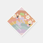 Five is a vibe Spa Rainbow 5歳の誕生日おめでとう スタンダードカクテルナプキン (角)