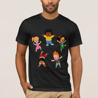 Five Kids Cartoon T-Shirt Tシャツ