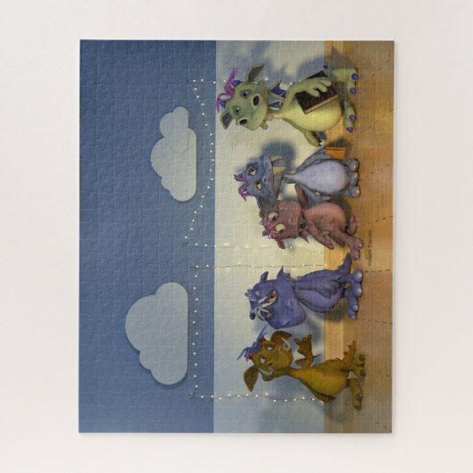 Five little dragons ジグソーパズル (縦)