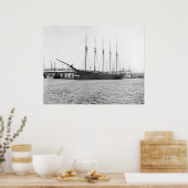 Five Masted Schooner, late 1800s ポスター (キッチン)