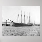 Five Masted Schooner, late 1800s ポスター (正面)