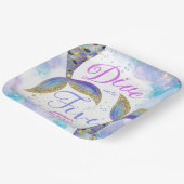 Five Mermaid 5誕生日に飛び込む ペーパープレート (傾斜あり)