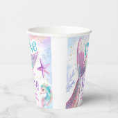 Five Mermaid 5誕生日紙カップに飛び込む 紙コップ (右)