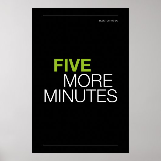 FIVE MORE MINUTES – ベッドルーム ウォールアート (正面)