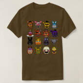 Five Nights at Freddys Pixel art collection Tシャツ (デザイン正面)