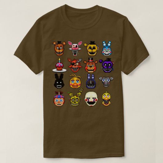 Five Nights at Freddys Pixel art collection Tシャツ (デザイン正面)