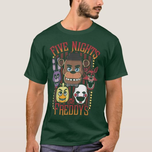 Five Nights At Freddys Pizzeria MultiCharacter Tシャツ (正面)